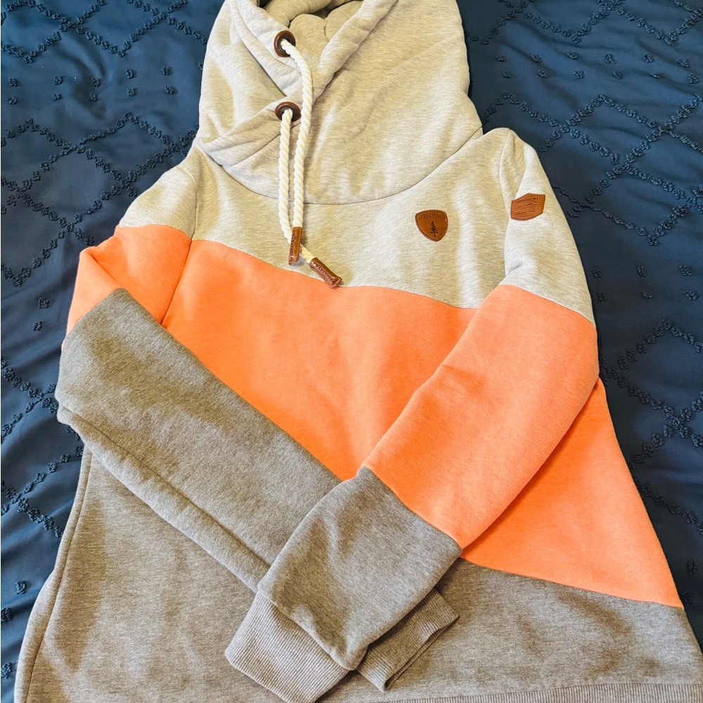 Wanakome Gray Hoodie with Brown Accents XXL - Picture 1 of 3
